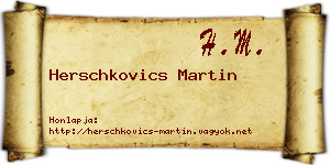 Herschkovics Martin névjegykártya
